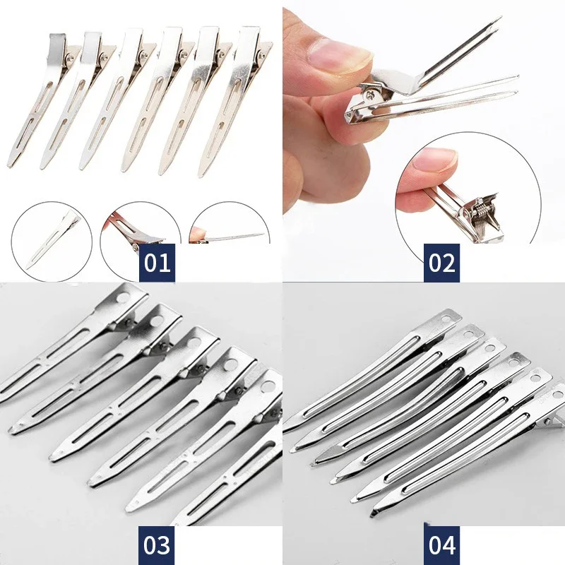 Hairdresser Clips Professional Ladies Metal Hair Salon Clips Makeup Barber Fixed No Crease Hair Pin Curl Styling Tool