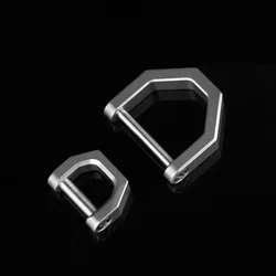 D Shape Multi-purpose Mini Lock Titanium Buckles Keyring Car Buckle Outdoor Tool