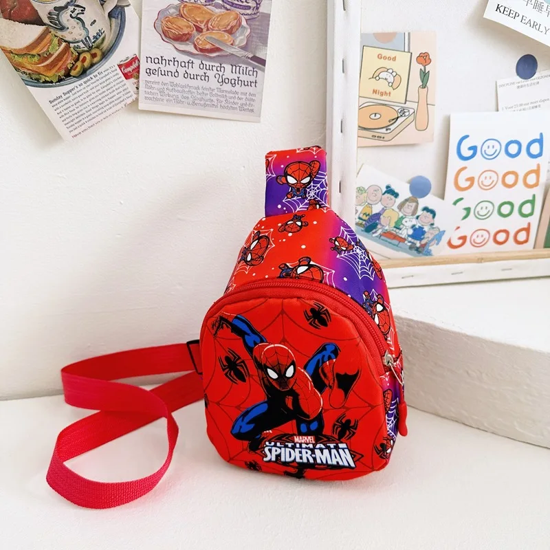 Spider Man Crossbody Bag Spiderman Chest Bag Children Storage Pouch Spider-Man Shoulder Bags Anime Backpack Boy Birthday Gift