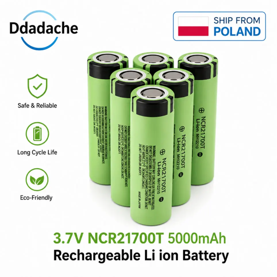 Image of 100 % neue 21700-Batterie, 50000 mAh, 3,7 V, 30 A, hohe Entladung, 40T Li-Ionen-Akku, hohe Kapazität, PK 30T, für Taschenlampe, Powerbank, E-Bike