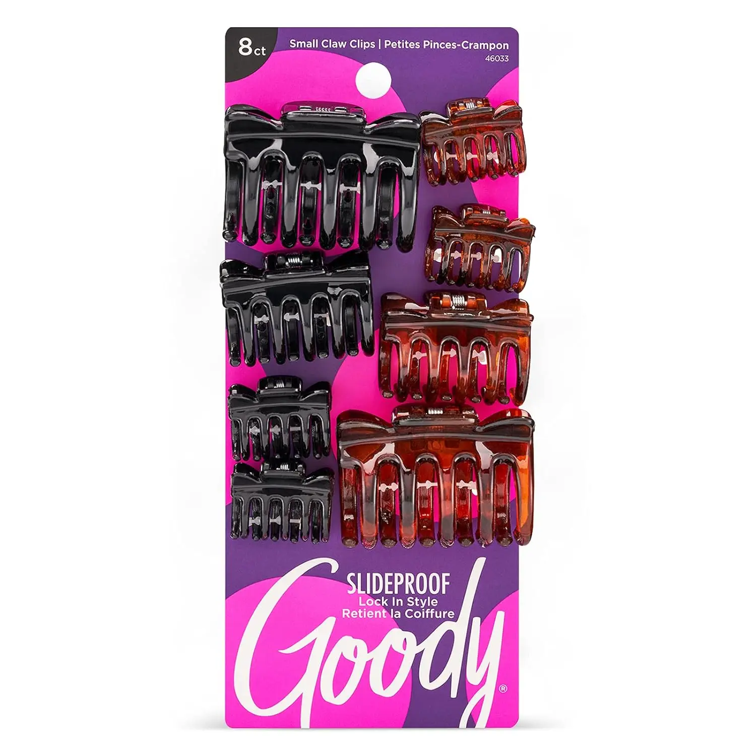 

Classic Claw Clips, 8-Pack Assorted Sizes & Colors, Secure Grip for All Hair Types and Occasions