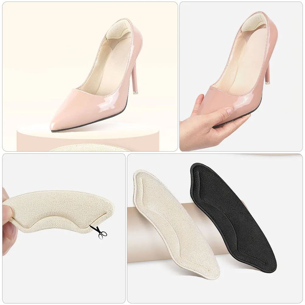 

6Pairs Protective Heel Pads Self-Adhesive Comfortable Shoe Heel Liners for Sports Shoes High Heels Sandals Invisible Shoe Pads