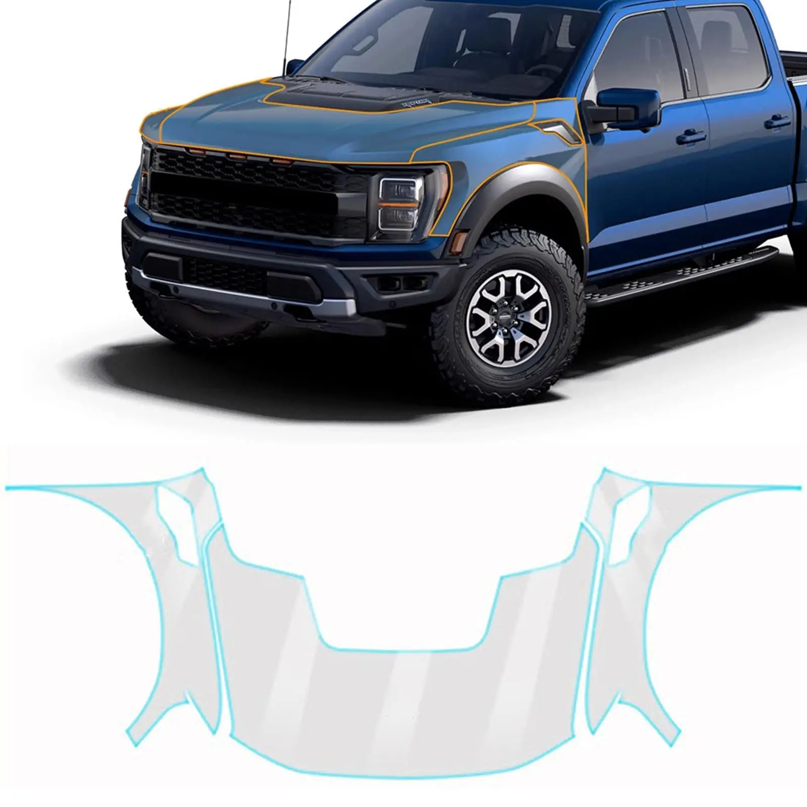 

For Ford F-150 2022-2026 TPU Paint Protection Film Self-Healing Clear Bra Pre-cut PPF Car Body Anti-Scratch Resistant