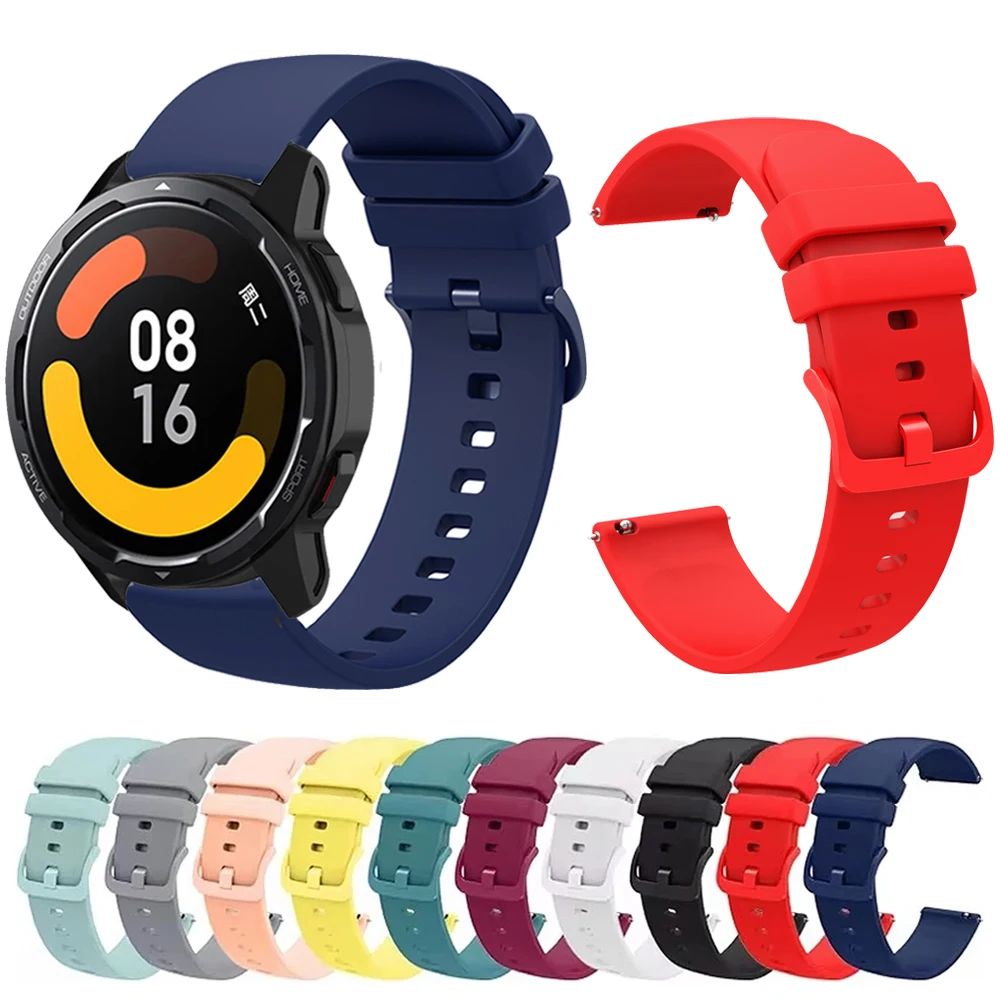 Correa de silicona de 22mm para Xiaomi Watch S4 S3 S2 S1 Active/Pro Mi Watch pulsera deportiva de Color Xiaomi Watch 2 Pro/Color 2