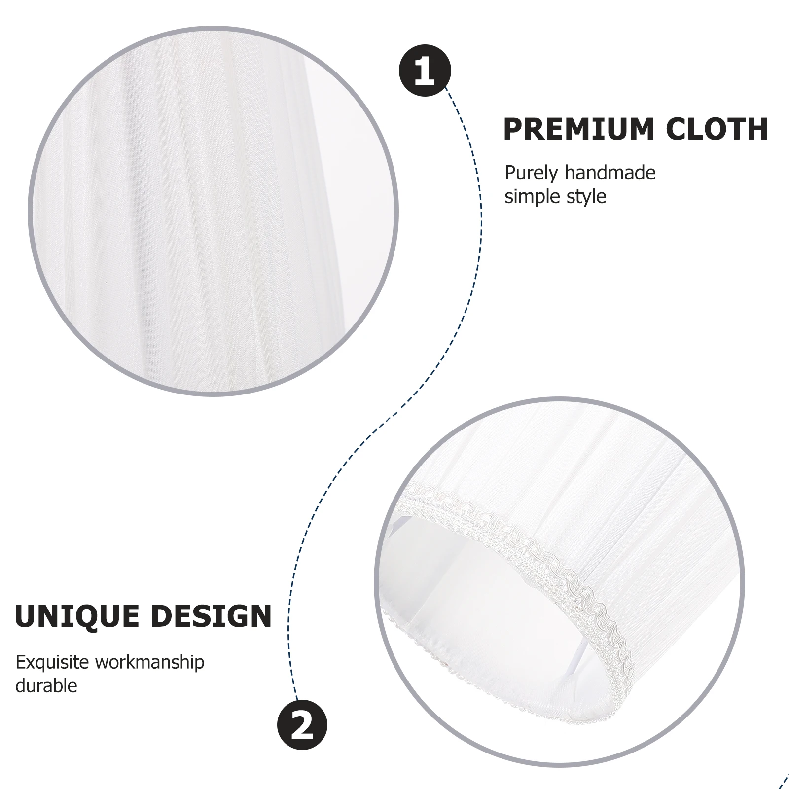 

E14 Cloth Shades Handmade Decorative Lamp Cover Fade Resistant Light Diffuser For Home Hotel Chandelier Accessories