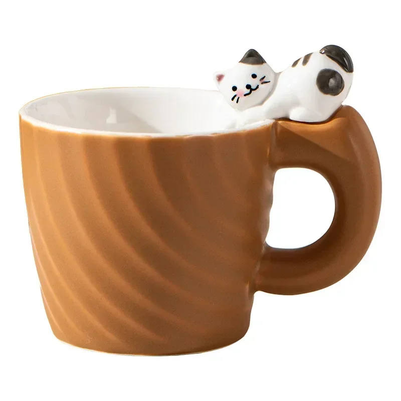 Ceramic Cartoon Cat Cute Cup Juice Coffee Milk Office Afternoon Tea Cup Restaurant Household Kitchen Tableware Water Cup Gift 6