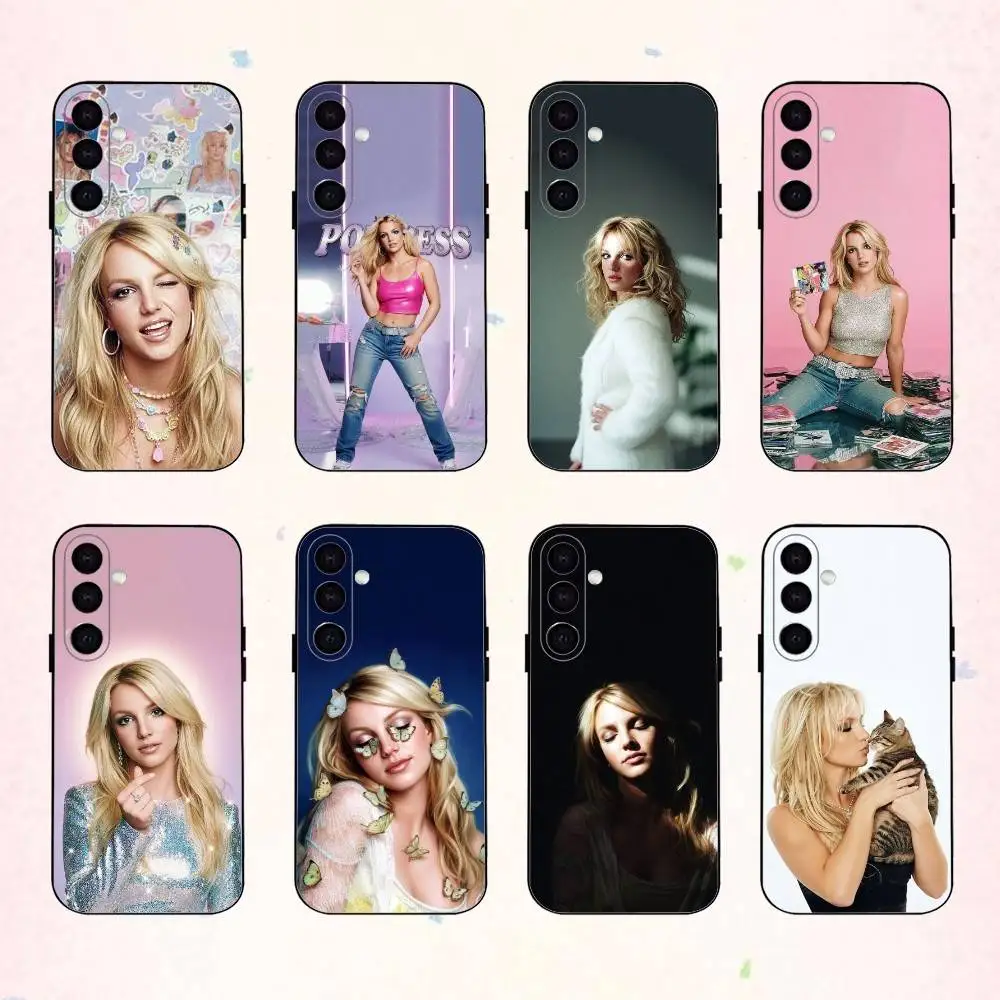 

S-Singer B-Britney Spears phone Case For Samsung Galaxy A73,A72,A71,A70,A53,A52,A51,Others Soft Black Shell
