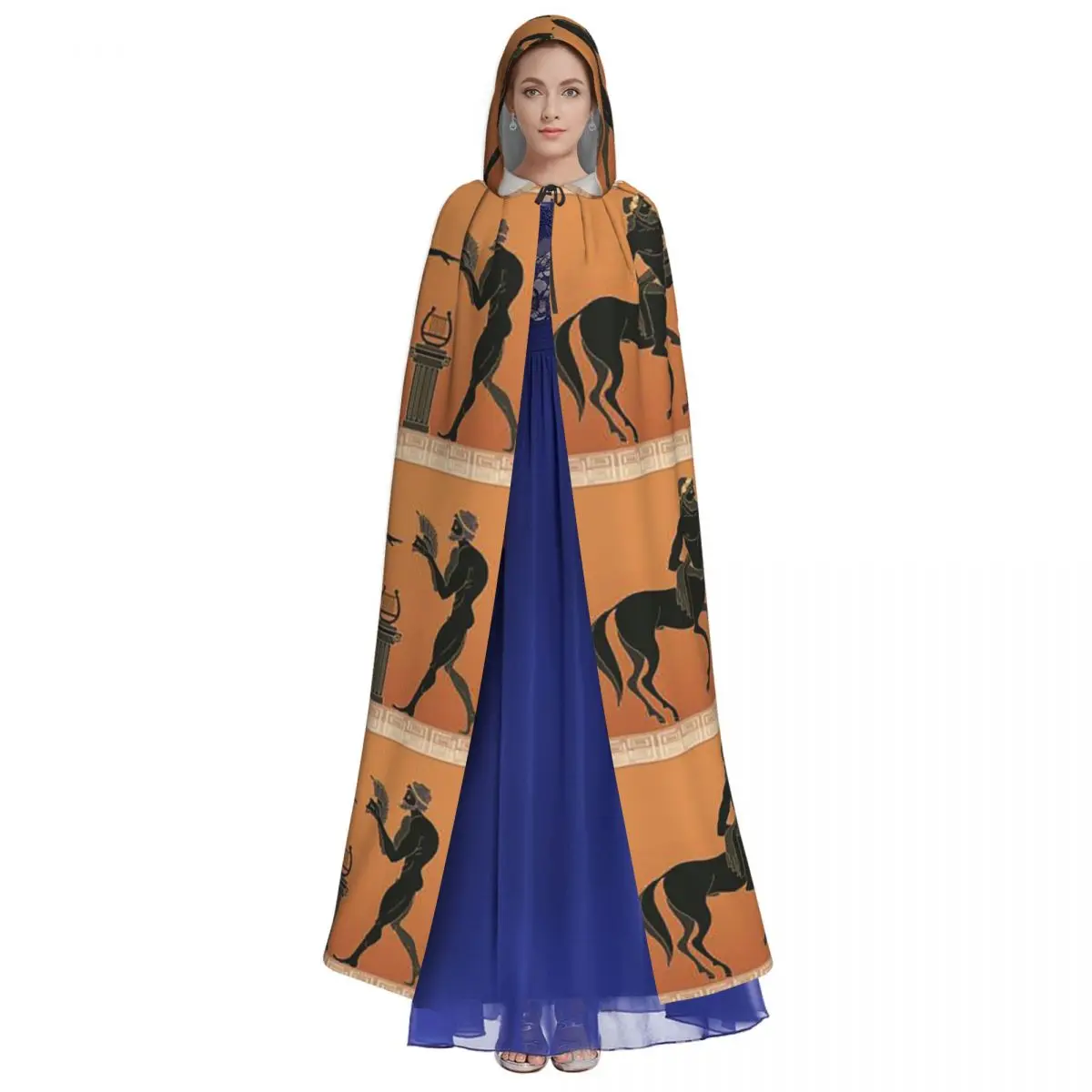 Mitologia grega três moirai longo com capuz capa bruxa traje medieval cosplay capa halloween casaco adulto unisex