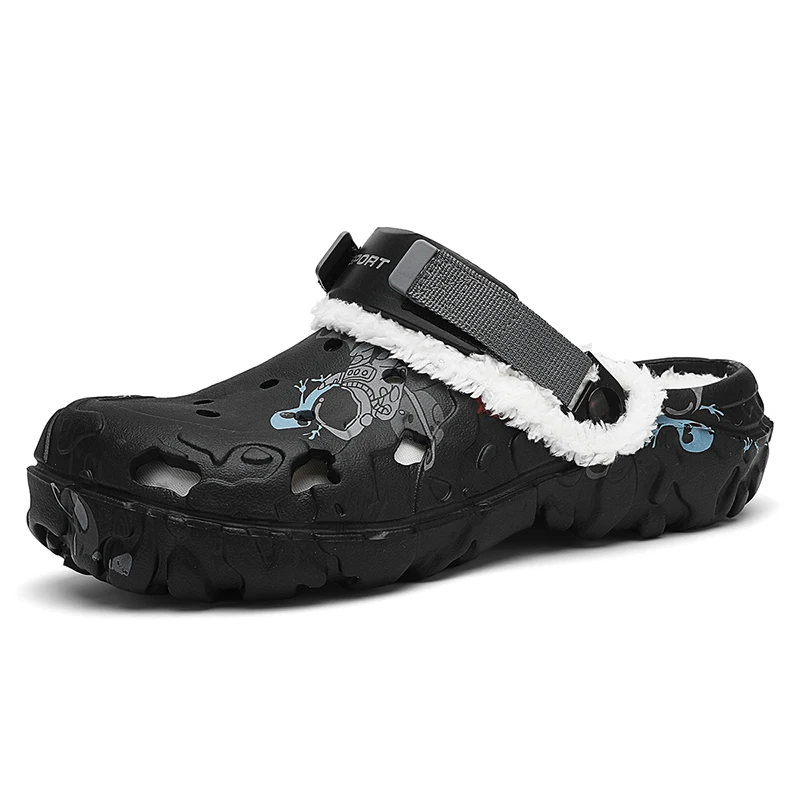 

Winter men's slippers, warm plush slippers, soft household cotton shoes, casual outdoor comfortable plush slippers