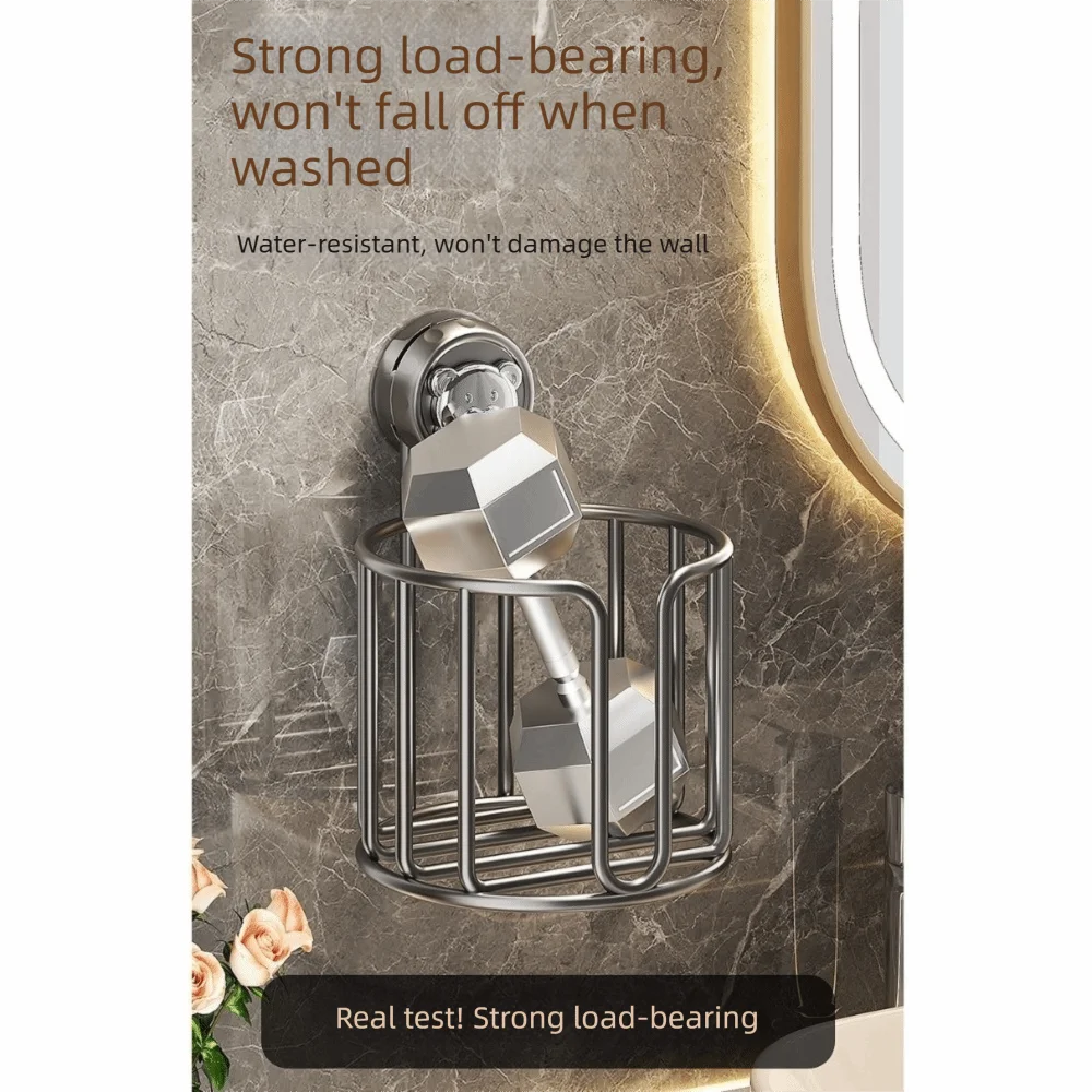 Wall Mounted Suction Cup Paper Towel Shelf Space Saving Punch-free Toilet Paper Holder Large Capacity Organizer Box