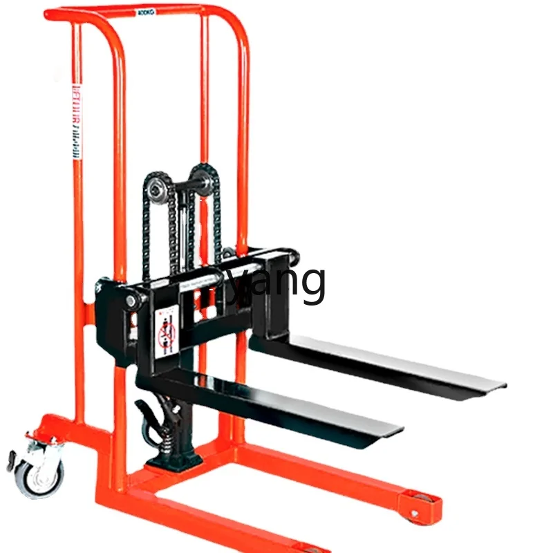 Yhl Pressure Stacker Lightweight Small Lifting Handling Lift Car Household Hand Push Loading and Unloading Trolley