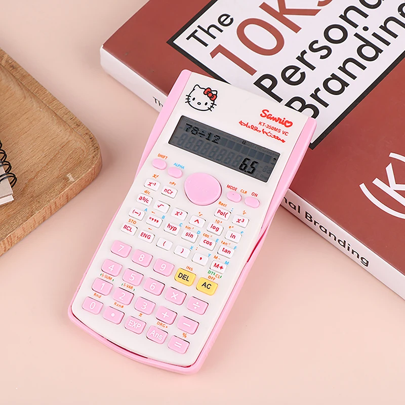 Sanrio Kawaii Hello Kitty Scientific Calculator Voice Computer Multifunctional Office Electronic Calculator For Girls And Boy