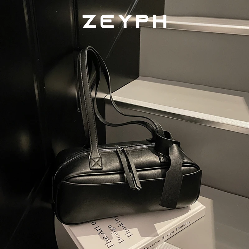 

Zeyph Big Short Handle PU Leather Solid Color Tote Bags for Women 2025 Y2K Ladies Shoulder Bag Females Retro Handbags