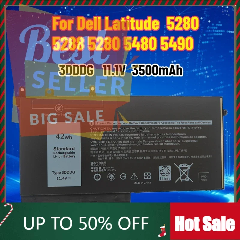 

Новый аккумулятор для ноутбука 3DDDG Dell Latitude 5280 5288 5E5280 E5490290 E5480 E5290 5480 5488 5490 5491 5495 42 Втч 3684 мАч