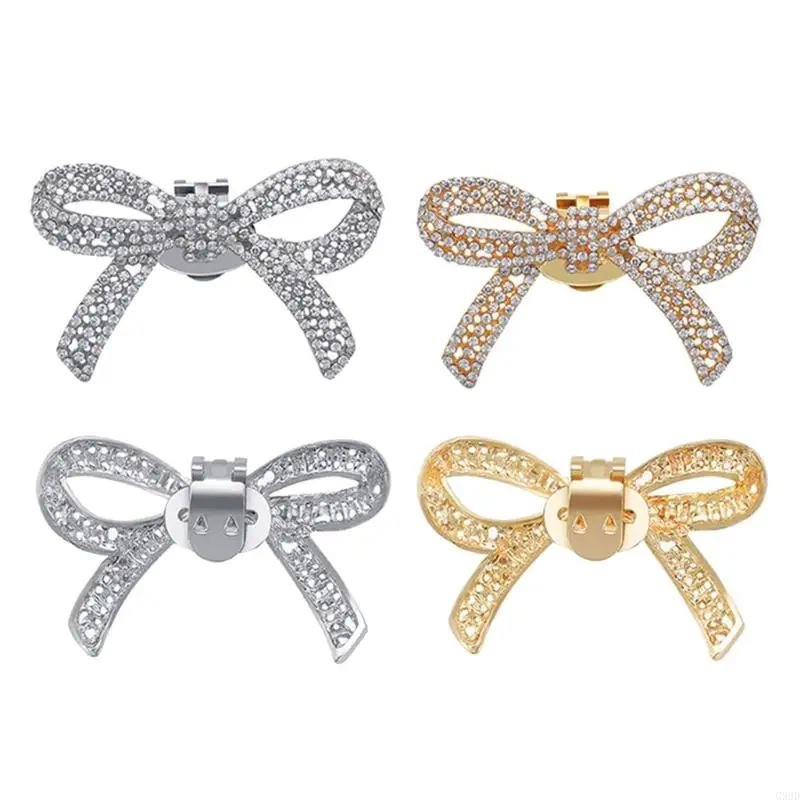 G92D Delicate Bowknot Shoe Clip Ornament Lightweight Shoe Embellishment Dalicate Footwear Easy To Install Shoe Buckles Charm