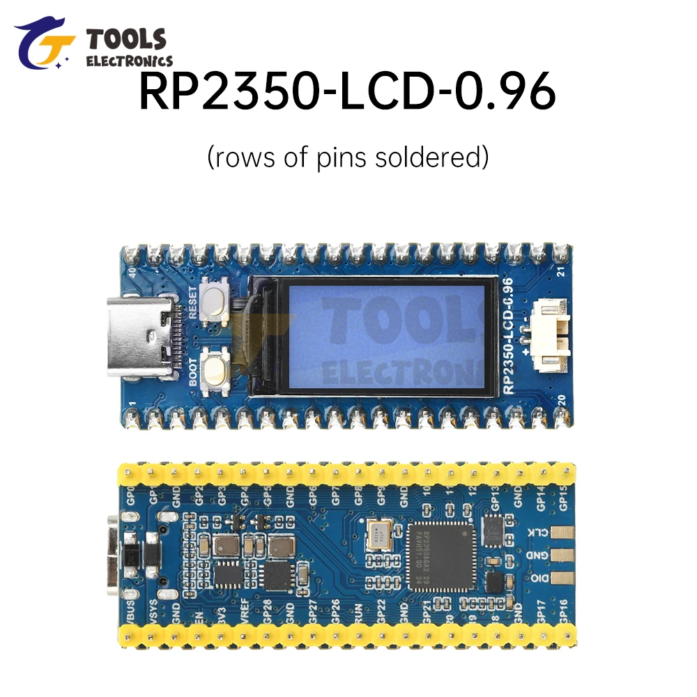 RP2350-LCD-0.96 Microcontroller Development Board RP2350A Dual Core Dual Architecture Type-C with 0.96-Inch LCD Display Screen