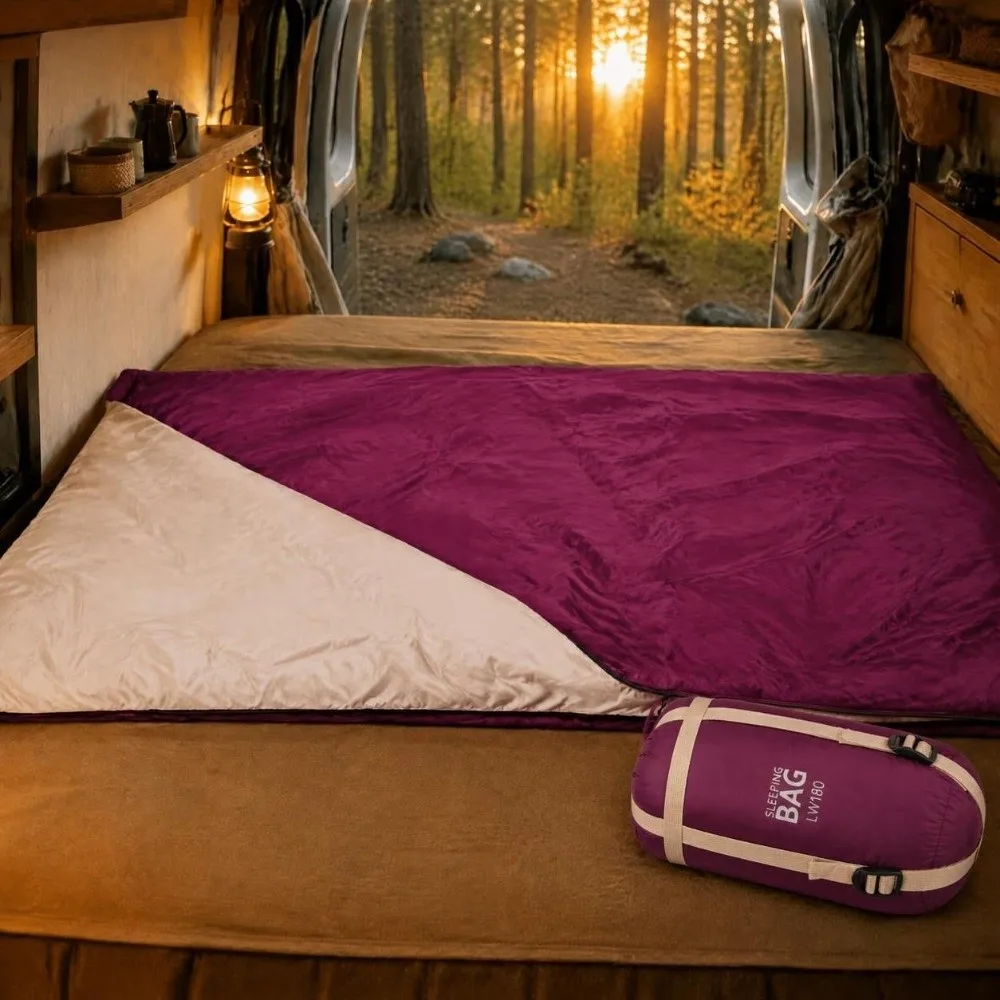 Warm Compression Sack Camping Sleeping Bag Nylon Rectangular Envelope Sleeping Bag Warm Weather Sleeping Bag Hiking