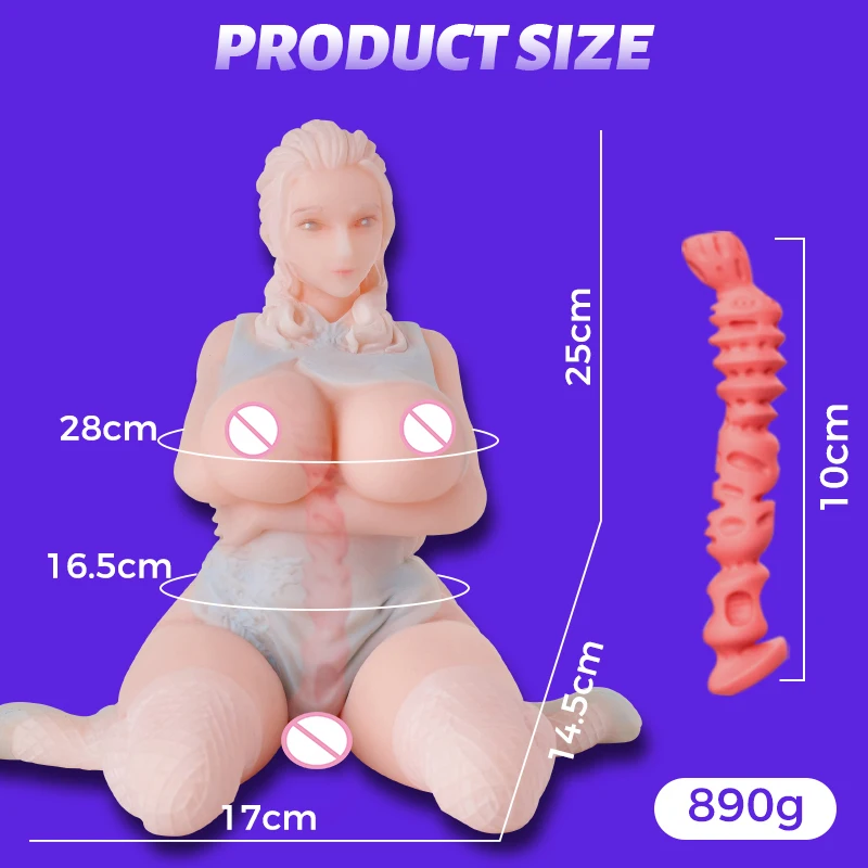 HESEKS Silicone Sex Doll For Men Artificial Vagina Sex Toy Male Masturbator Pocket Pussy Adults Shop Anime Figure Masturbation