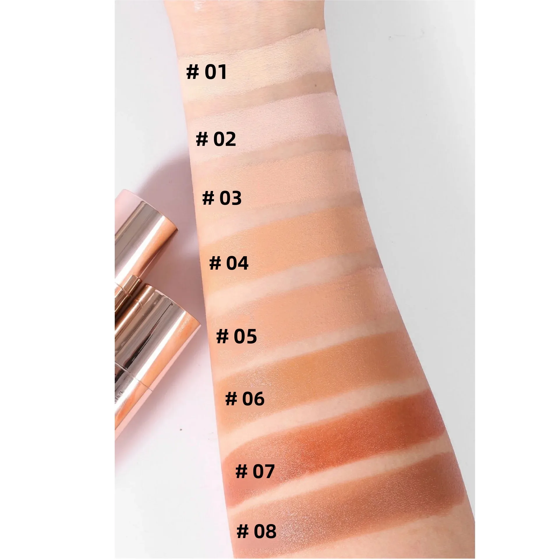 Evidenziatore a doppia testa Stick Contorno Stick Contorno viso liscio come setoso naturale impermeabile per ombretto per naso con pennelli per trucco