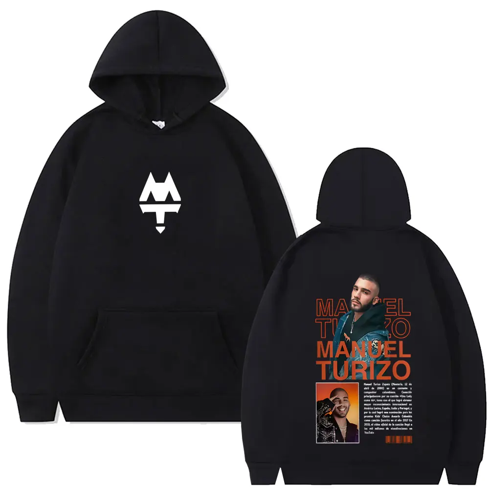 

Rapper Manuel Turizo Graphic Hoodie Men Women Hip Hop Fashion Pop Music Pullover Hoodies Men's Vintage Casual Oversized Pullover