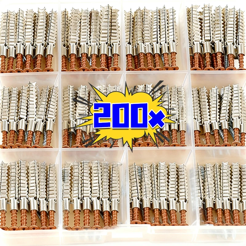 

200/10 комплектов, наборы винтов для металлических расширительных трубок, саморезы для сверления, винты для полых стен, плитки, гипсокартона, крепежные детали, комплекты болтов