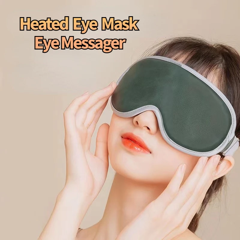 5 Modes Eye Massager Vibration Heated Eyes Mask Auto-Off USB Charge Eyes Care Machine Hot Spa Sleeping Mask with Remote Control