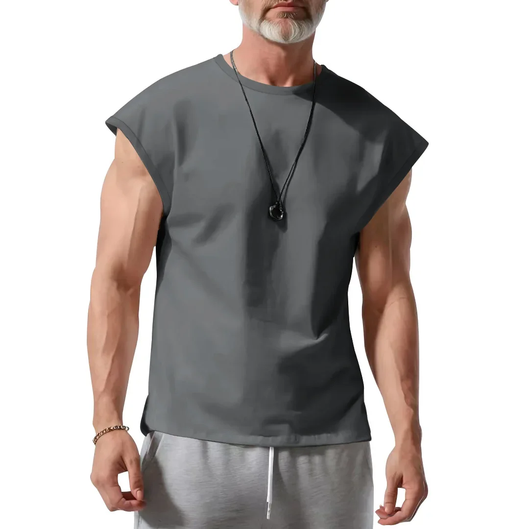 Amazon cross-border men\'s clothing summer new sleeveless t-shirt youth casual loose thin vest men
