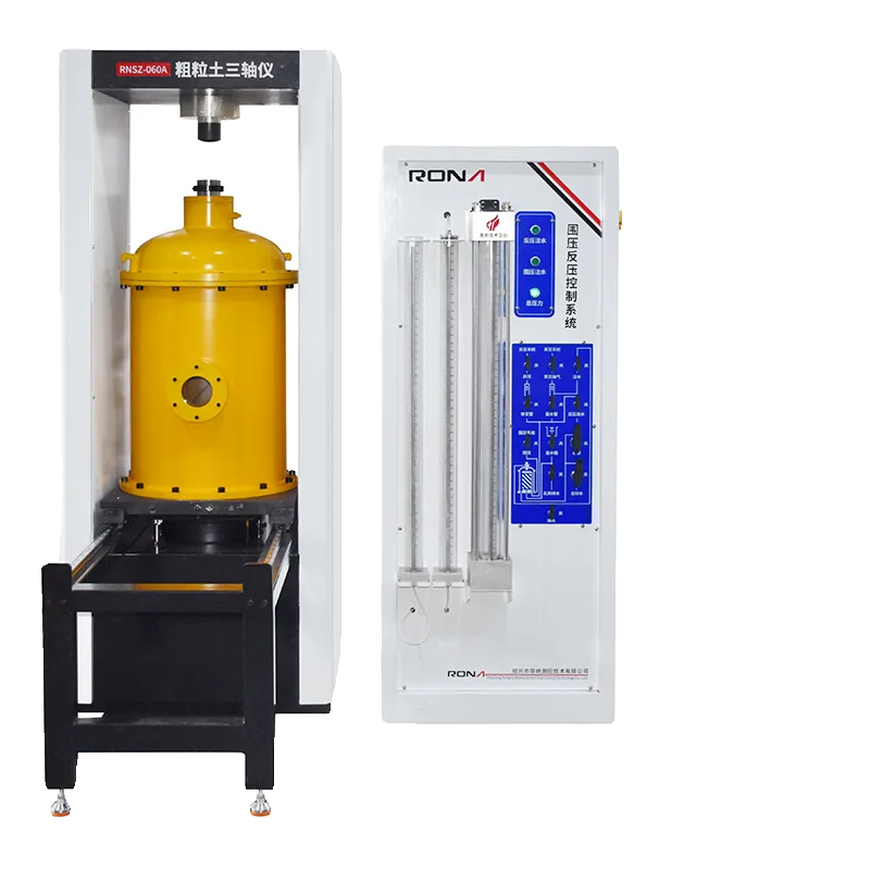 Microcomputer controlled coarse grained soil triaxial testing machine servo pump controlled shear tester compression