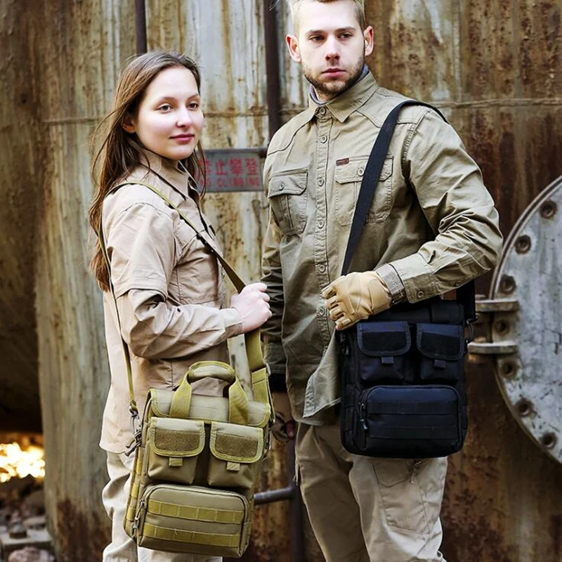 Imagem -03 - Bolsa Tática de Camuflagem para Homens Bolsa para Laptop Ombro Bolsas Crossbody Molle Caça Camping Caminhadas Esportes ao ar Livre