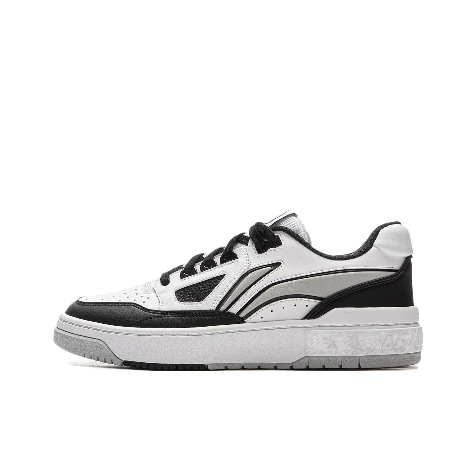 Li Ning BADFIVE Cushioning Slip Resistant Breathable Low top Basketball Shoes Unisex Standard White Black Calm Gray ABCV007-3