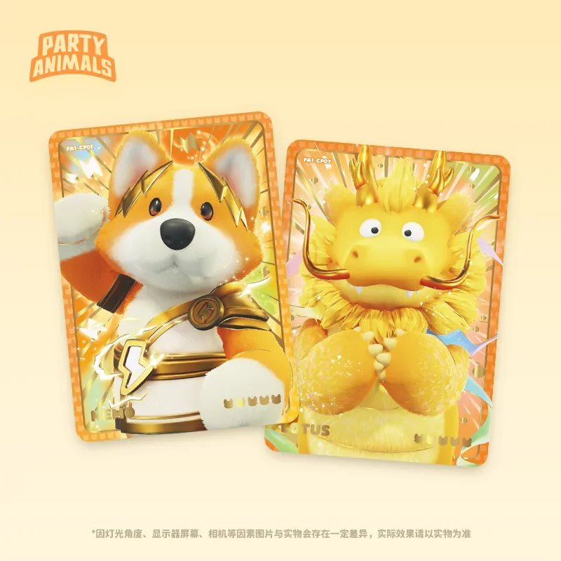 Cartes d'animaux de fête, pack de jeux Anime, cartes de jeu d'activité, dinosaure, chiot, crocodile, lapin, collection spéciale, cadeaux jouets