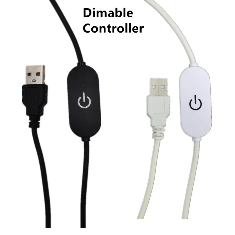 Dimable LED Strip White 1M 2M 3M 4M 5M 6M 7M 8M Controller Light Flexible Lamp Tape Diode USB Cable DC5V Desk Screen Background