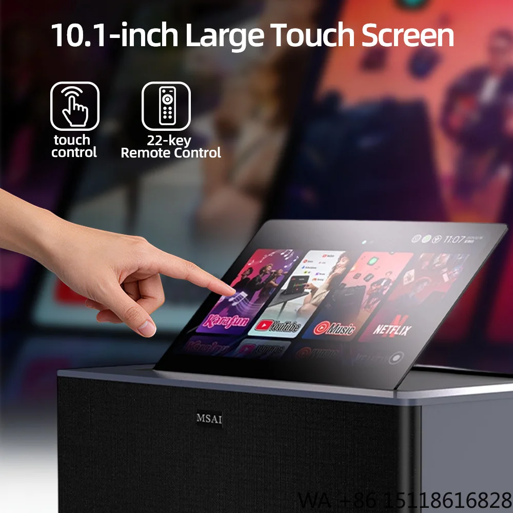 Professional All-In-One Smart Screen Android Karaoke Machine with 10.1
