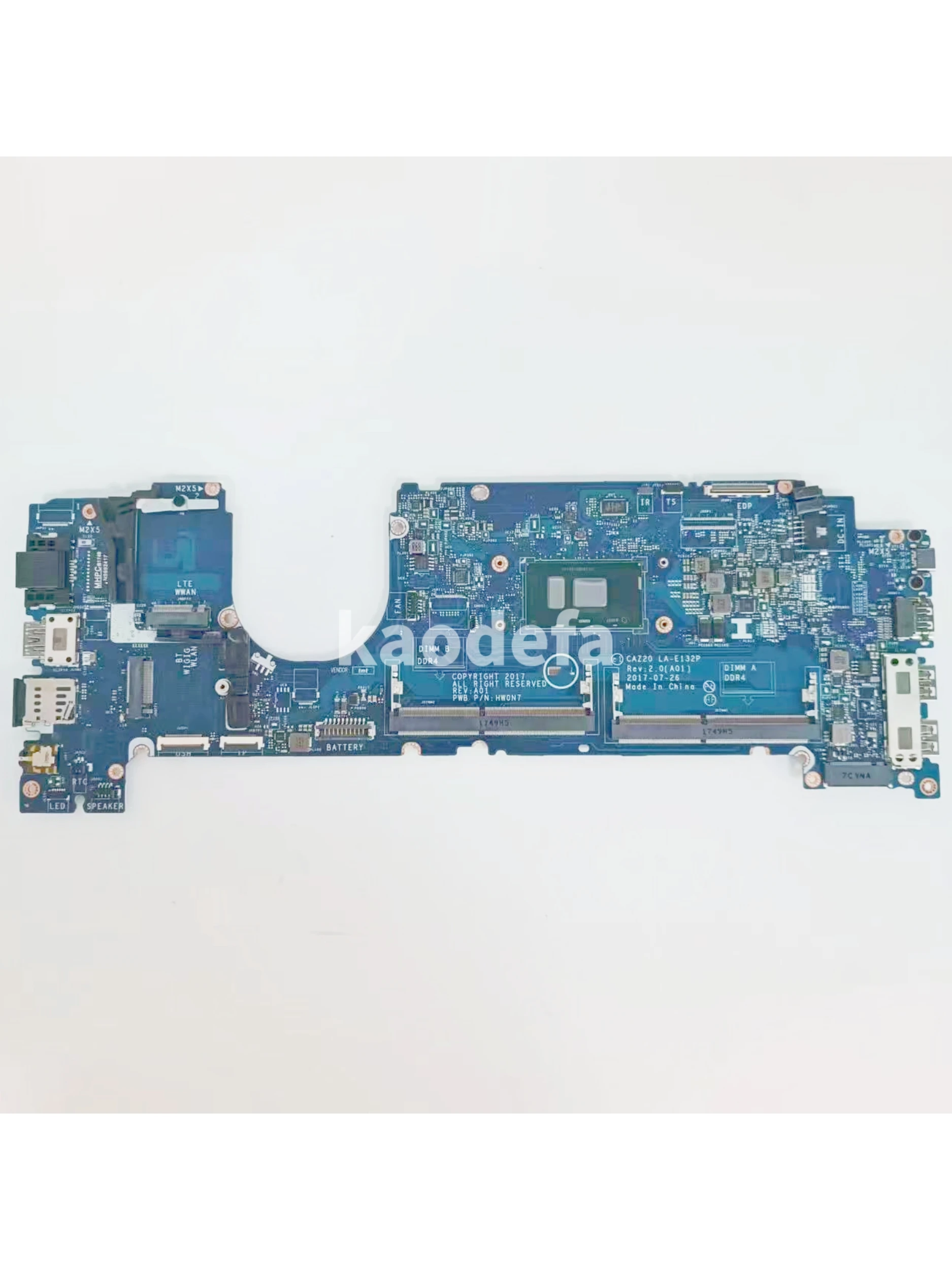 Imagem -03 - Laptop Motherboard para Dell Latitude 7480 La-e132p Mainboard Cpu: I56300u I57200u I5-7300u Cn0mwgpy Cn-0yf9vm 100 Teste ok