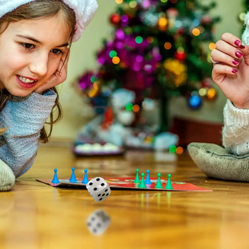 Dados de cubo doble, juego interactivo de noche familiar, Combo de dados con bolsa de almacenamiento, dados dobles acrílicos para fiestas de reuniones de amigos