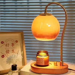 Vintage Tisch lampe Glas Ambiente Dekoration Desktop-Licht mit duftendem Wachs Gu10 Knopf einstellbare Heizung Aroma therapie Leuchten