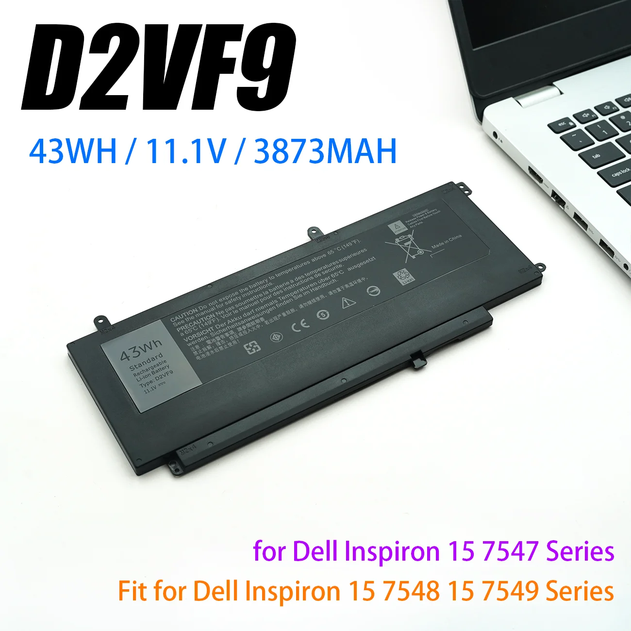 D2VF9 batería del ordenador portátil Inspiron 7547 15-7547 N7547 15 7000 para DELL Vostro 14 5000 5000 Series-5459 5459 5459 PXR51