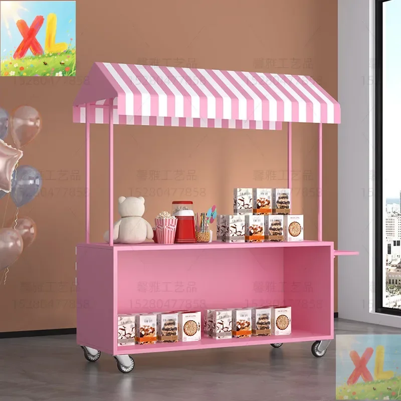 

Wrought iron flower car street stall car market mobile sales truck trolley shopping mall outdoor snacks stall car display rack