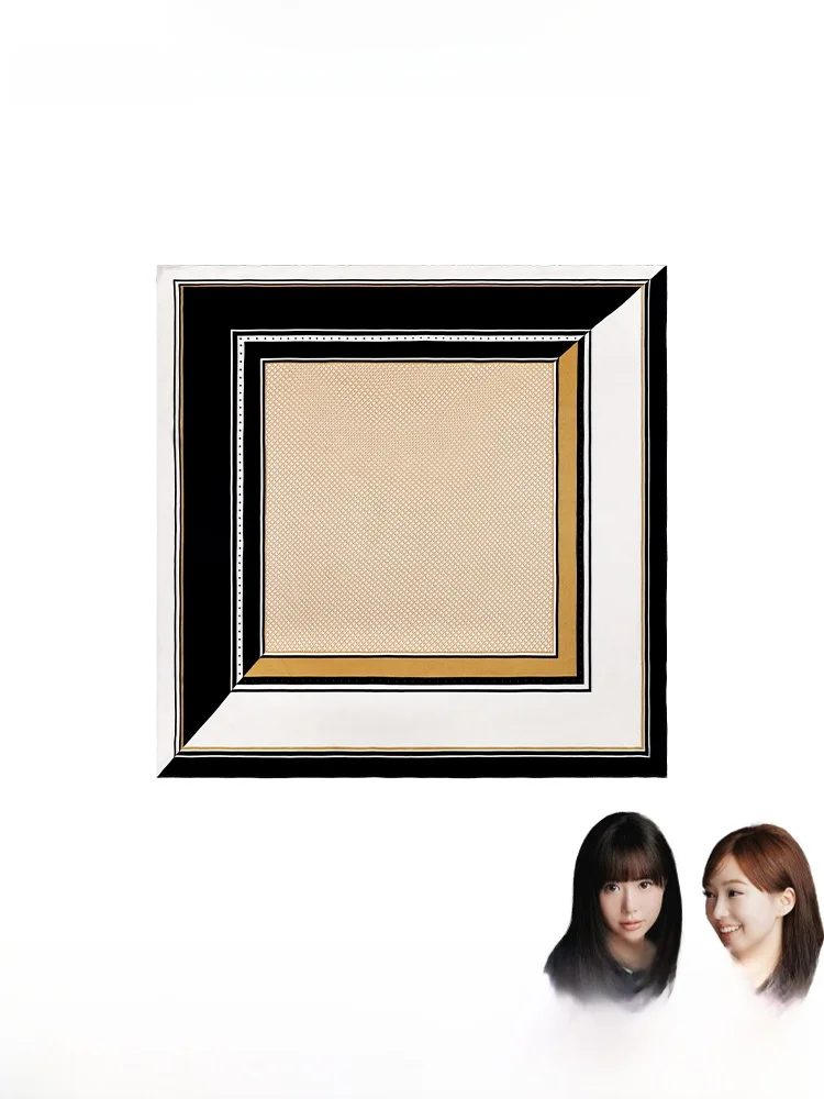

Simple Vintage Silk Square Scarf True Silk Xinuosichou Ge Yuan for Students Youth Couples Parents Children All Seasons