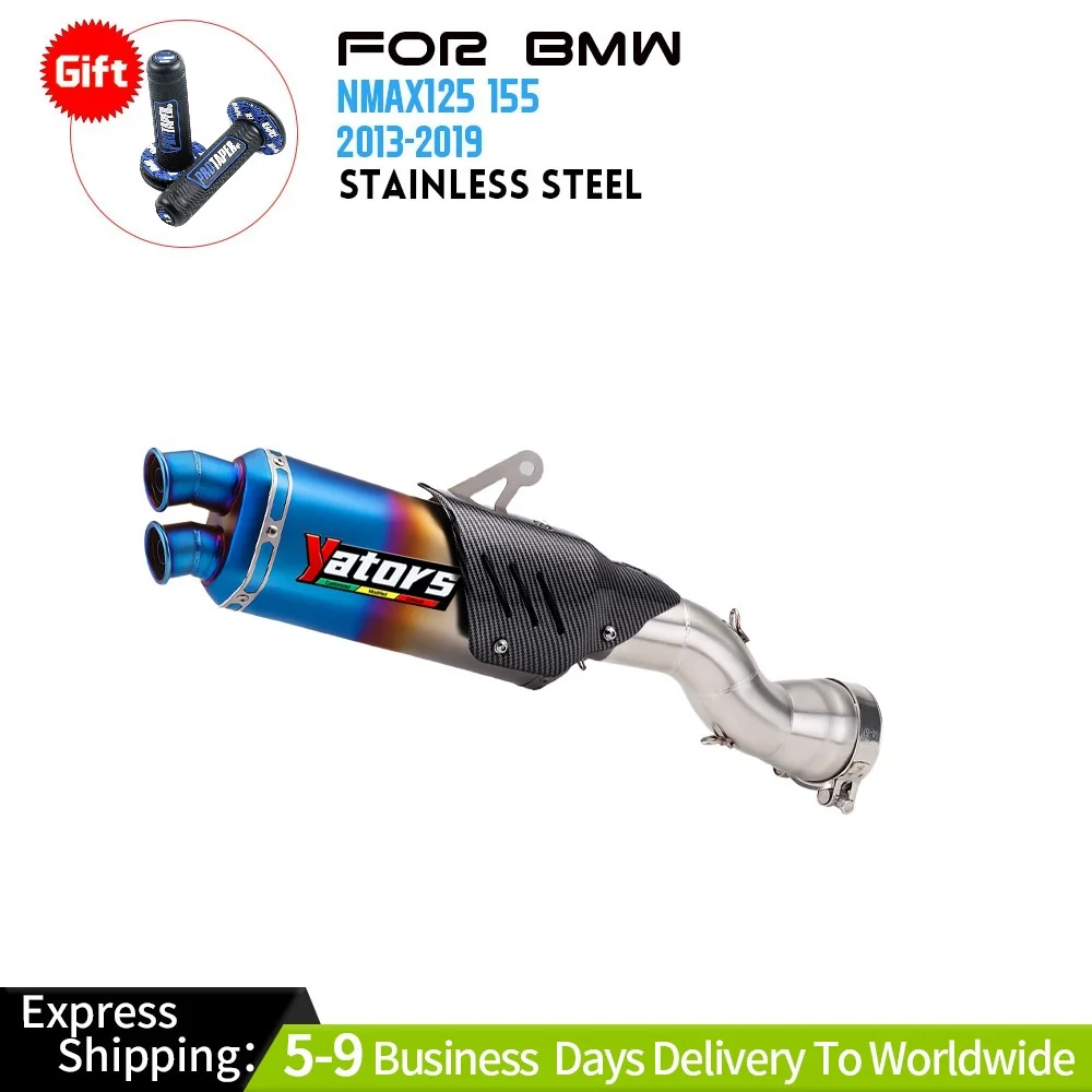 

For BMW R1200GS 2013-2019 Slip On 51mm Muffler Tips Exhaust System Mid Link Pipe Exhausts Pipes