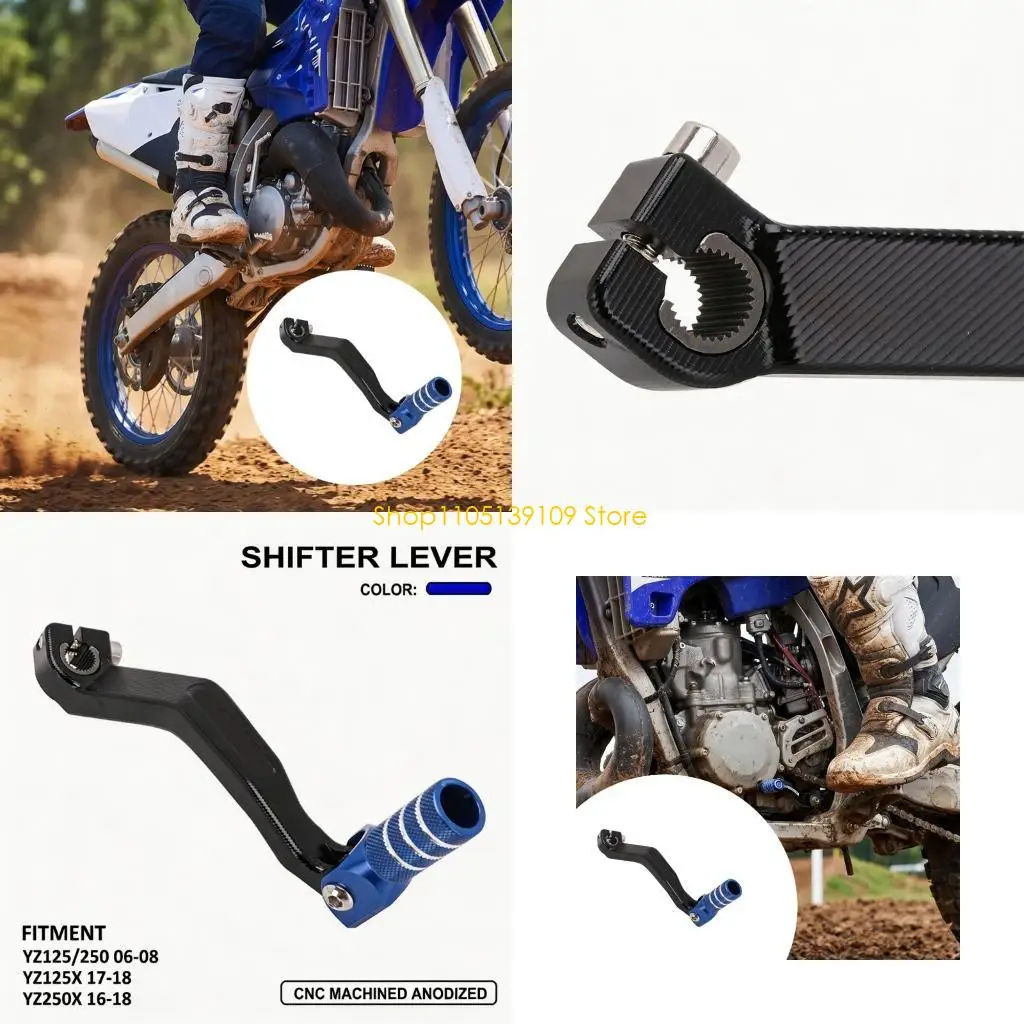P5ED Lightweight Motorcycle High Strength Aluminum Gear Shifter for YZ125/250/125X/250X/125G Dirt Bike Quick Release Design