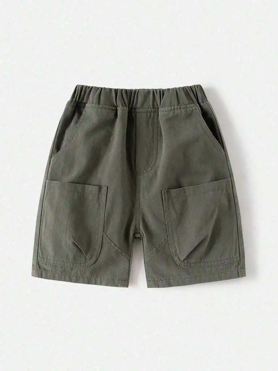 

Mens Casual Shorts With Pockets Elastic Waist Comfortable Breathable