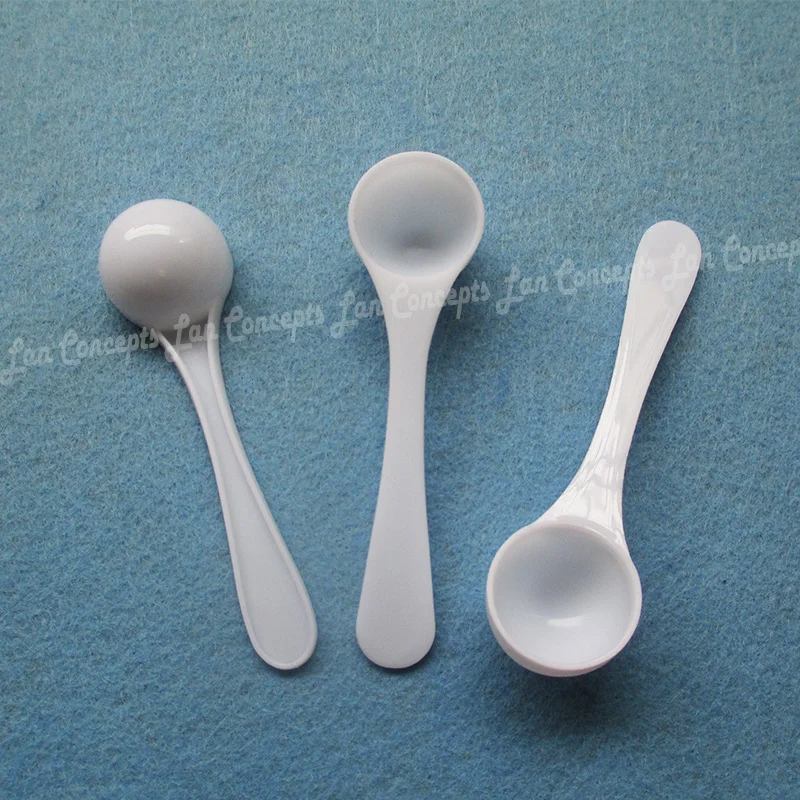 2.5gram / 5ML Plastic Scoop 2.5g PP Measuring Spoon for medical milk powder Liquid -white 200pcs/lot Free shipping