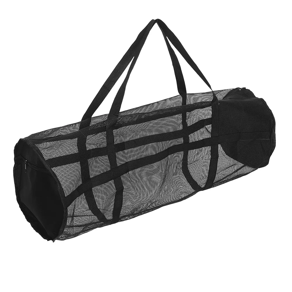 Bolsa esportiva de malha extra grande para basquete, futebol, armazenamento de equipamentos, portátil, academia, yoga, praia, viagem, leve