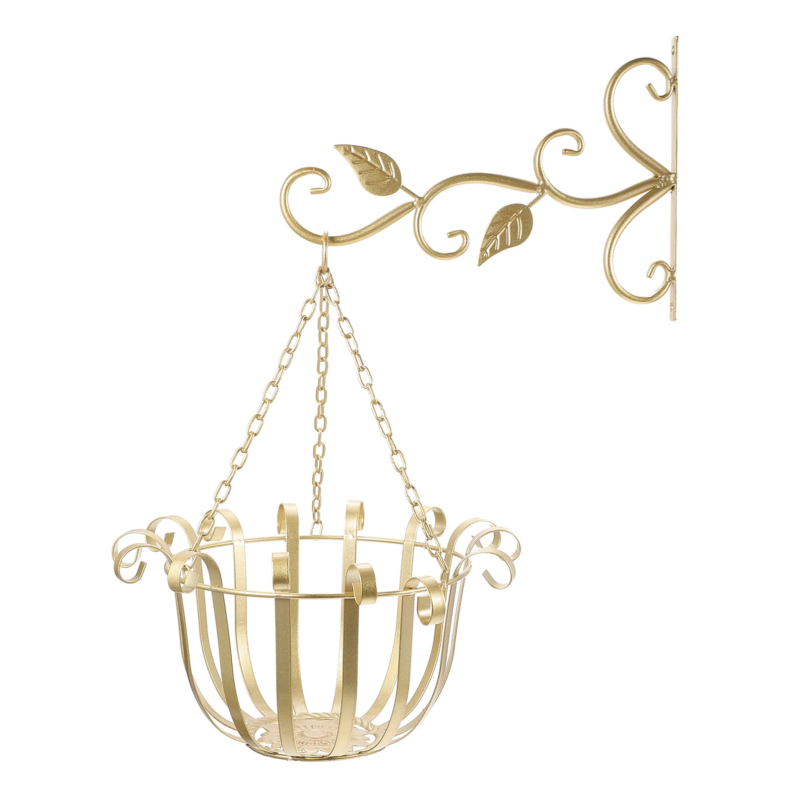 

1Set Hanging Garden Planter Modern Wall Hanging Flower Basket with Bracket for Balcony Ornament Multi-Function Plant Display