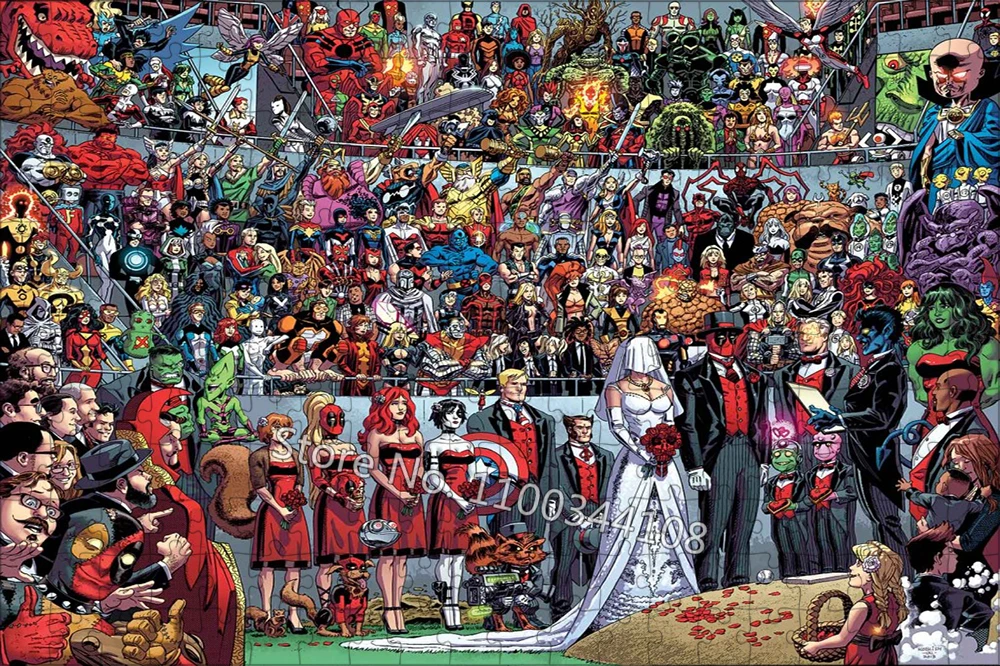 Disney quebra-cabeça engraçado super-heróis quebra-cabeça de casamento quebra-cabeças de madeira jogo de lazer das crianças adulto manual brinquedos de descompressão