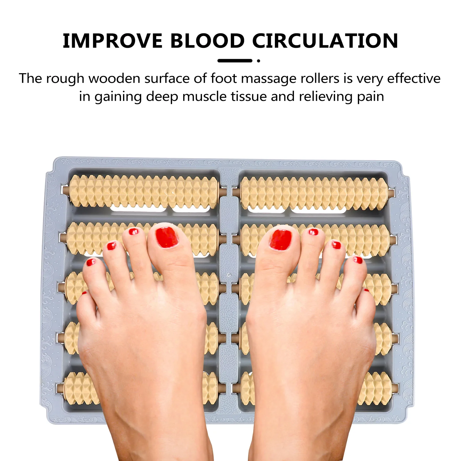 

Foot Massager Roller for Stress Relief Pain Relaxation Quality Plastic Promoting Blood Circulation Feet Health Durable Safe