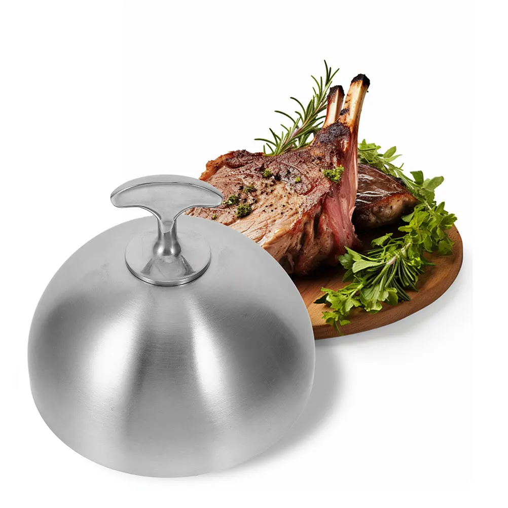 

Oil-proof Meal Cover Food Protective Stainless Steel Kitchen Accessories Dome Lid Grill Melting