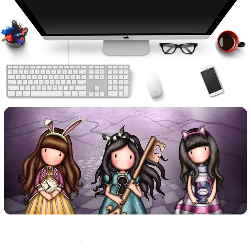 Gorjuss zabawka podkładka pod mysz gamer valorant dziewczyna anime gamer Keyboard mysz genshin