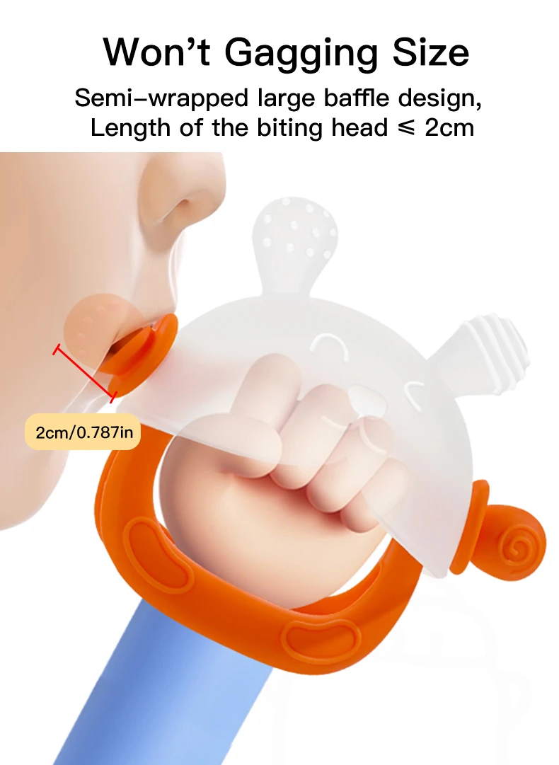 360 ° Handsaugschutz-Beißring – süßes Hasen-Design mit Vollhandgriff, hohlen und festen Beißoberflächen, Babyspielzeug – Detail 7